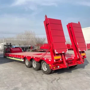Shipping 20ft 40ft 50ft 53ft 40 Feet 2 3 4 5 Axles Low Bed Semi Truck Trailers Lowbed Lowboy Trailers