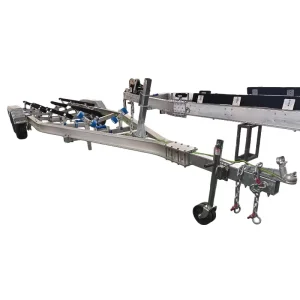 Silver 23ft Aluminum Alloy Marine Trailer with 2 Axles 2500kg Capacity Fully Customizable Boat Trailer