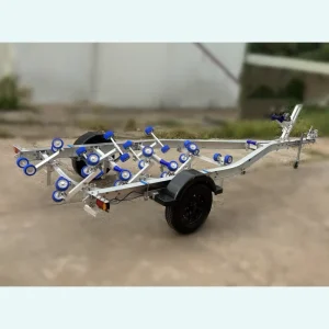 Single Axle Boat Trailer Wobbly Rollers Disc Brake Aluminum Boat Trailer With VIN DOT CE