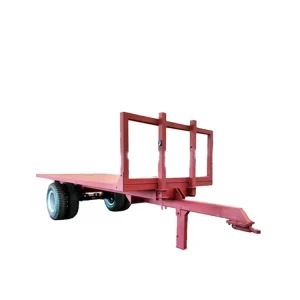 Single Axle Flatbed Semi Trailer Small Agricultural Flatbed Trailer