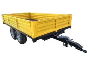 Single-axis 1T-3T Hydraulic Dump Full Trailer Farm Garden Tractor CE Certified Agricultural Truck Trailers
