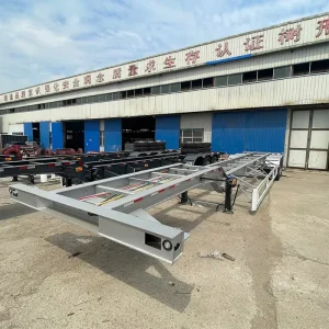 Skeletal Semi Trailer 2axle Cargo Container Carrier 30ton Pay Load Good Condition Truck Trailer for Sale