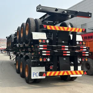 Skeleton Semi Trailer Truck Trailers 2 3 4 5 6 Semi Trailers for Transporting Containers