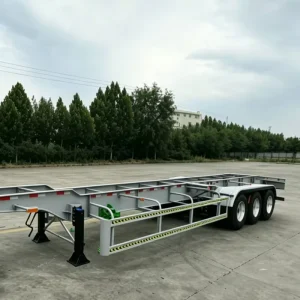 Skeleton Trailer with Mechanical Suspension 2 Axles 60T Steel Container Transport Trailer
