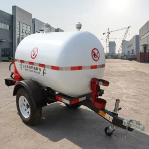 Small 1000-Liter Fuel Oil Tanker Trailer Single Axle Semi Trailer