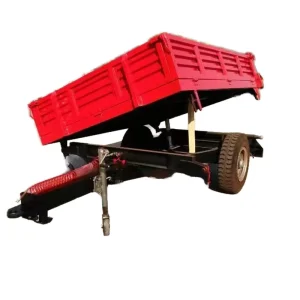 Small 4 Wheel Agricultural Cargo Transportation Tractor Truck Farm Semi Trailer 2000kg Load Capacity Steel Construction High