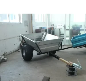Small Hot Dip Galvanized Steel Heavy Duty Flatbed Utility Cargo Trailer Farm Garden Use CE Certified 500kg Payload
