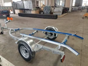 Small Inflatable Boat Trailer Suitable for Jet Skis and Personal Watercraft Slipway Type