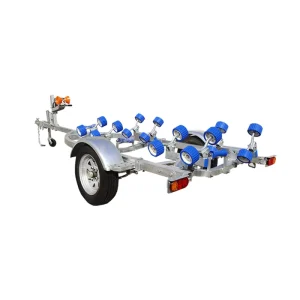 Small Inflatable Parts Boat Watercraft Fishing with John Axle Foldable Boat Trailer Galvanized