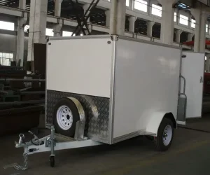 Small Square Shape Enclosed Cargo Trailer 7x4x4