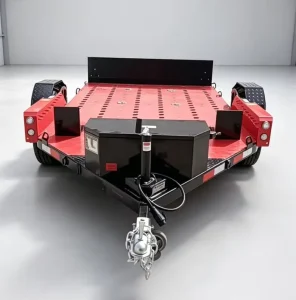 Small Utility Motorcycle Trailer for Dirt Bike ATV UTV Transport Anti Rust Coating with Wheel Chock Tie Down Points