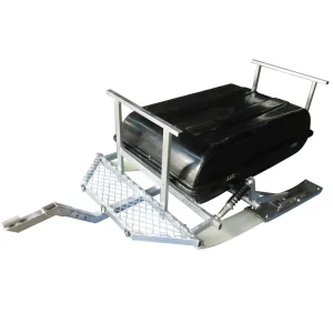 Snowmobile ATV Box Trailer Snowmobile Dolly Carrier Double Sled with Accessories for Winter Sports Log Sled