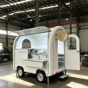 Stainless Steel Mobile Car Trailer Food Kiosk Shop High Demand Mobile Round Customization Food Truck