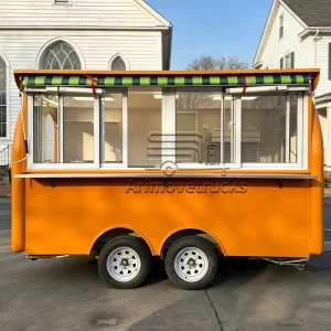 Stainless Steel Mobile Food Cart Trailer Donut Bakery Food Truck Pancake Food Trucks for Sale Fully Equipped Food Trailer