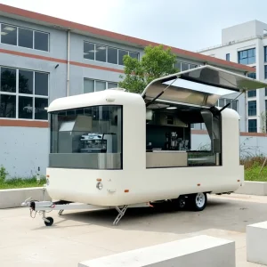 Stainless Steel Mobile Food Trailer Designed for Hamburger Pizza Ice Cream Production for Commercial Food Truck and Catering Use