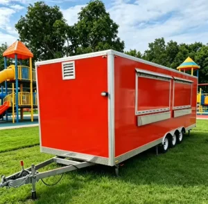 Stainless Steel Triple Axle Rust Resistant Mobile Food Trailer Truck Customizable Design Outdoor Use Easy Cleaning OEM ODM