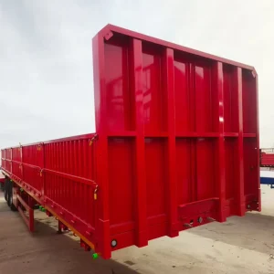 Stake Side Cargo Trailer 3 Axle Heavy Duty Semi Trailer for Logistics Transport of Bulk and Loose Materials