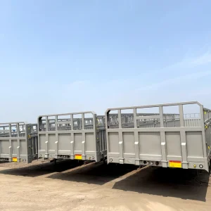 Stake Side Semi Trailer Heavy Duty 3 Axle Cargo Trailer for Bulk Material Transport and Logistics Industry