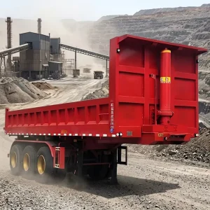 Steel 3 4 Axle Rear Tilting Dump Semi trailer Heavy duty Transport Vehicle New Conditions Max Payload