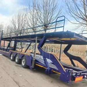 Steel 3 Axles High Capacity Car Carrier Semi Trailer for 8 Vehicles Export Model
