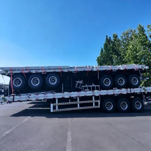 Steel 40FT Flatbed Semi Trailer for Container Transport