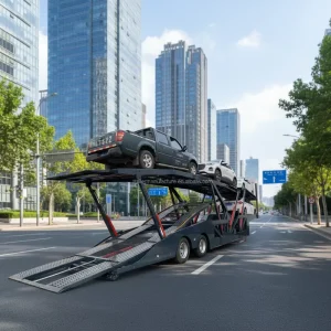 Steel Car Carrier Semi Trailer with 25001 30000kg Payload Capacity and 19500X2600X4000 Dimensions for Australia