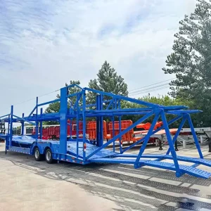 Steel Car Carrier Semi-Trailer with >30000kg Payload 13.6m Length Customized/OEM 13.6m x 2.55m x 4.0m Dimensions