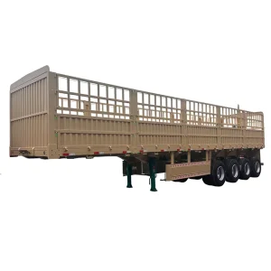 Steel Container Flatbed Semi Trailer with Three Axles