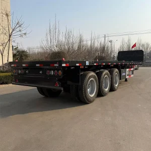 Steel Container Transport Flatbed Semi Trailer