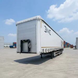 Steel Curtain Tarpaulin Box Cargo Side Trailer Truck Wing Open Semi Trailer With Canvas High Capacity