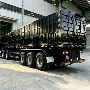 Steel Fence Trailer with 4 Axles 40T Side Wall Transportation Trailer