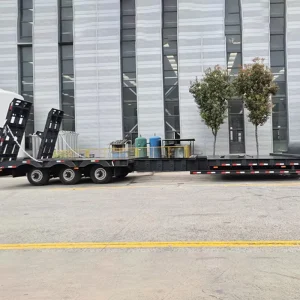 Steel Flatbed Semi Trailers for Sale with 40 120Ton Payload Capacity for Transporting Equipment and Cargo
