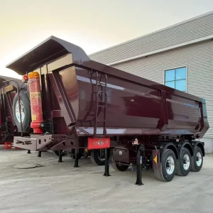 Steel Heavy Load End Dump Rear Tipper Semi trailer Custom Color Size 30 80 Ton Capacity for Construction Agriculture