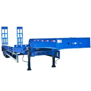 Steel Lowbed Semi Trailer for Heavy Machine Transport with 40 100 Ton Payload