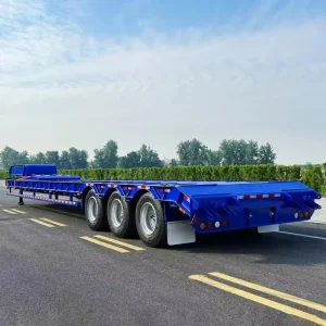 Steel Platform Flatbed Semi Trailer Heavy Load Trailer for Container and Bulk Cargo Transport