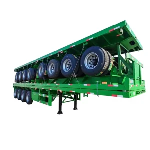 Steel Semi Trailer 4 Axles 60 Ton Flatbed Trailer