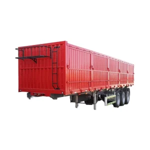 Steel Semi Trailer for Grain Transport with Side Dump Design 40T 80T Payload Capacity for Efficient Truck Use