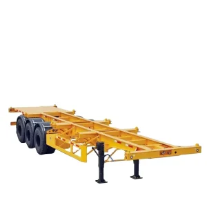 Steel Skeleton Semi Trailer 12r22.5 for Container with >30000kg Payload