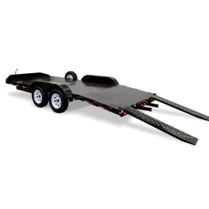 Steel Surface Tilt Deck Car Trailer with Ramp for Excavator Car Machine