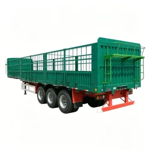 Steel Tri Axle High Side Wall Stake Body Semi Trailer with 80 Ton Capacity for Bulk Cargo Livestock and General Freight Transport