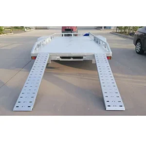 Steel Utility Trailer 2500 kg 5x2m Double Axle Electric Air Brake Car Hauler with Ramps