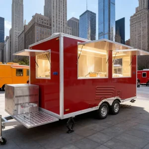 Street Custom Italian Food Truck Hot Dog Pizza Burger Charcoal Bbq Doner Kebab Food Trailer with Full Kitchen