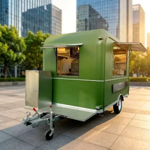 Street Food Trailer Mobile Food Truck Fully Equipped Kitchen Coffee Ice Cream Catering BBQ Burger Hot Dog Cart