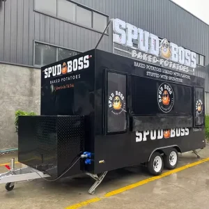 Street Food Trailer for Selling Coffee Van Catering Cart Burgers Fries Ice Cream BBQ Bus Mobile Food Truck