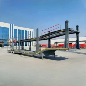 Strong Built Long Lasting Steel Semi Trailer Heavy Duty Vehicle Transport Commercial Shipping