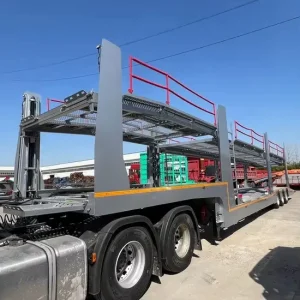 Strong Steel Semi Trailer for Heavy Duty Vehicle Hauling in Event and Exhibition Logistics Services