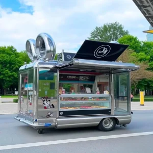 Stylish Retro Food Trailer Commercial Mobile Kitchen with Classic Finish