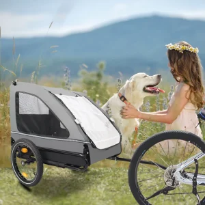 Supply High Quality Foldable Outdoor Pet Bike Trailer for Road Bike Dogs Cargo E bike Accessories Bicycle