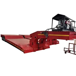 Support Customization 3 Axle 80 Ton 100 Ton Heavy Duty Low Bed Truck Trailer Semi Lowbed Trailer Low Loader for Sale