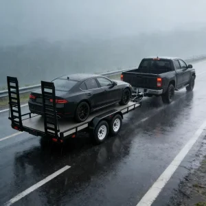 Tandem Axle Heavy Duty Utility Trailer with Removable Loading Ramps for Excavator ATV and Farm Equipment Hauling
